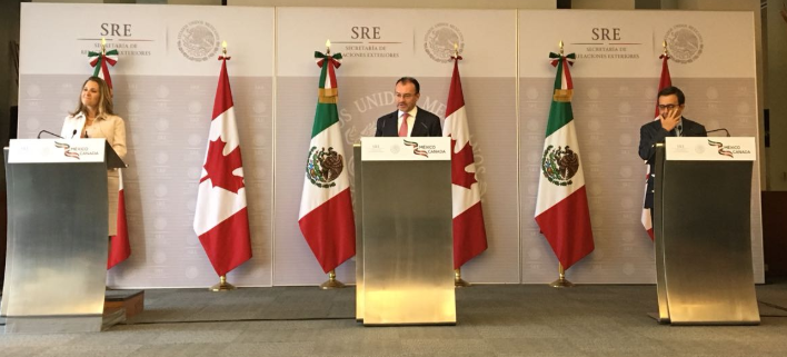 Coinciden México y Canadá en mantener el TLCAN como un acuerdo trilateral