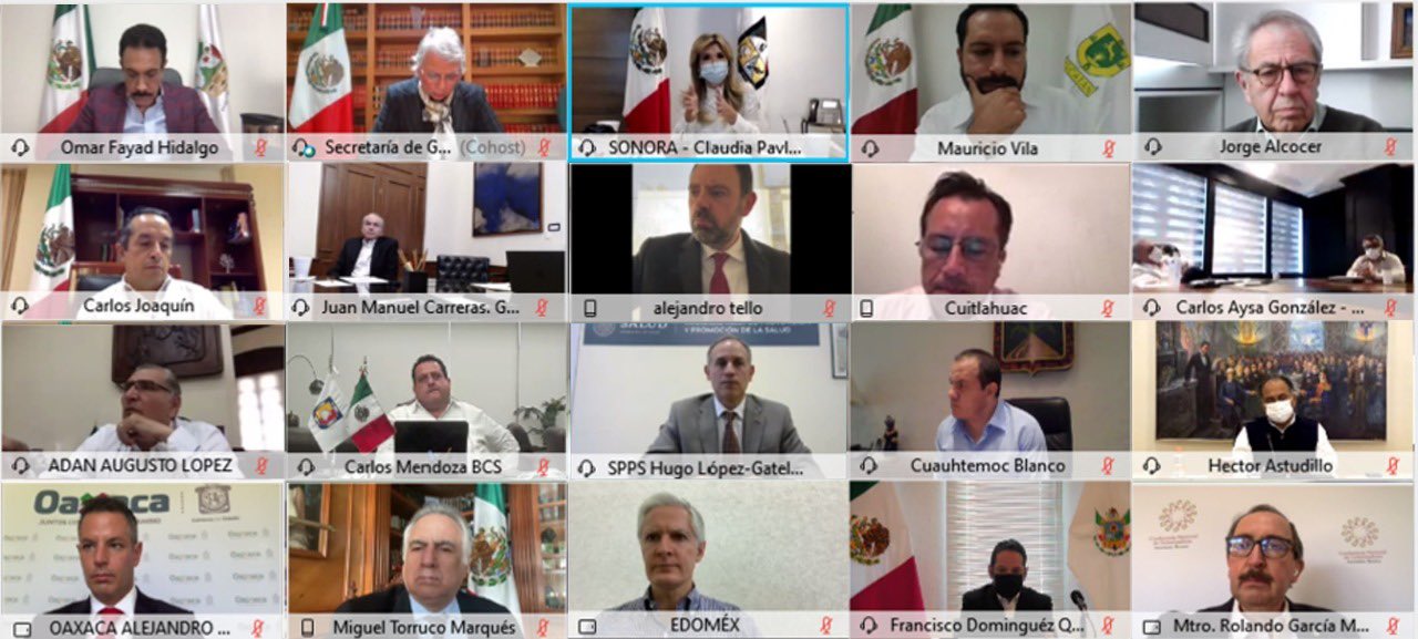 Gobernador de SLP se reúne con miembros de Conago y gabinete federal