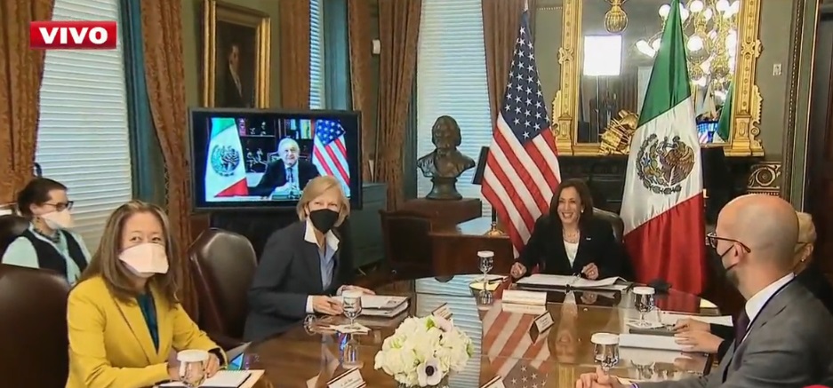 Reunión de AMLO con Kamala Harris
