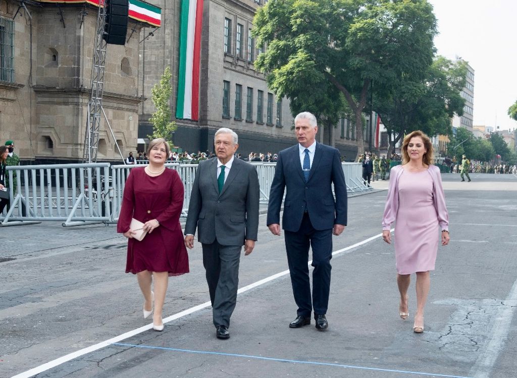 Andrés Manuel López Obrador y Miguel Díaz Canel
