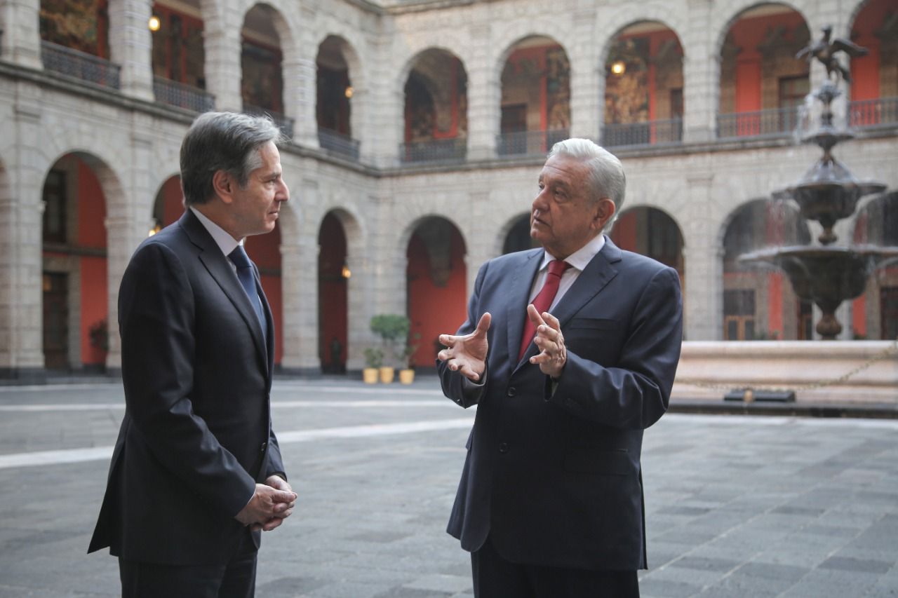 Antony Blinken y Andrés Manuel López Obrador / @SRE_mx
