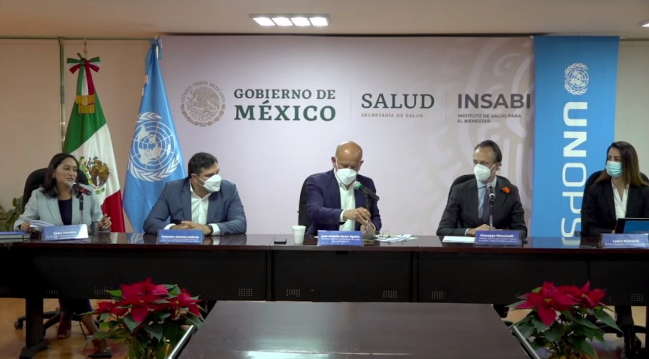 Conferencia de prensa conjunta entre Insabi y Unops, sobre compras de medicamentos