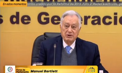Manuel Bartlett Díaz en sesión de Parlamento Abierto de la Reforma Eléctrica