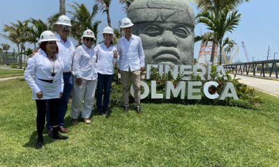 Gobernadores visitaron los avances de construcción de la Refinería de Dos Bocas / @Claudiashein