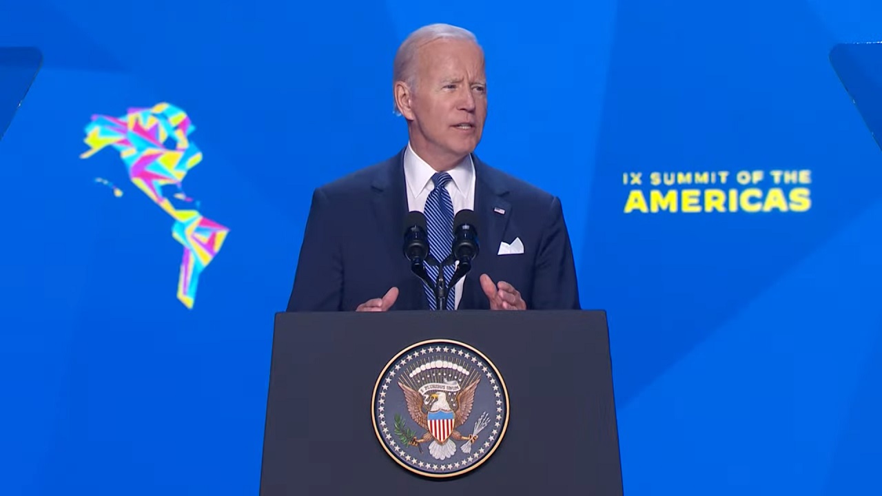 Joe Biden en la inauguración de la 9 Cumbre de las Américas
