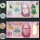 Billete falso de 50 pesos y billete legal