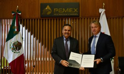 Firma de contrato entre Pemex y New Fortress Energy / @Pemex