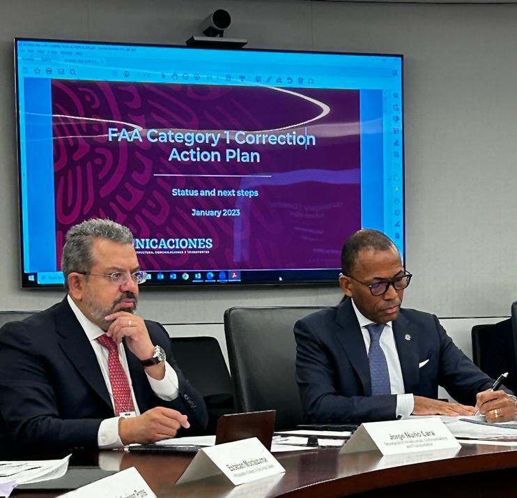 SICT acordó con FAA de Estados Unidos ejercicio de asistencia técnica para recuperar la Categoría 1